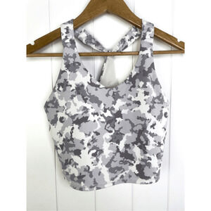 Kyodan Army Camo Grey Racerback Workout Sports‎ Bra Longline Size S